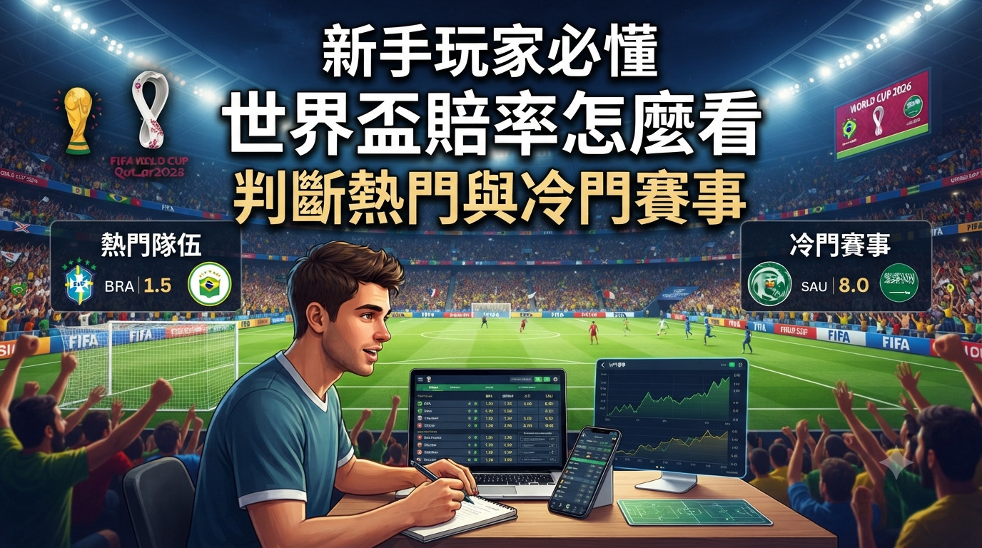 新手玩家必懂的足球投注觀念：世界盃賠率怎麼看才能判斷熱門與冷門賽事
